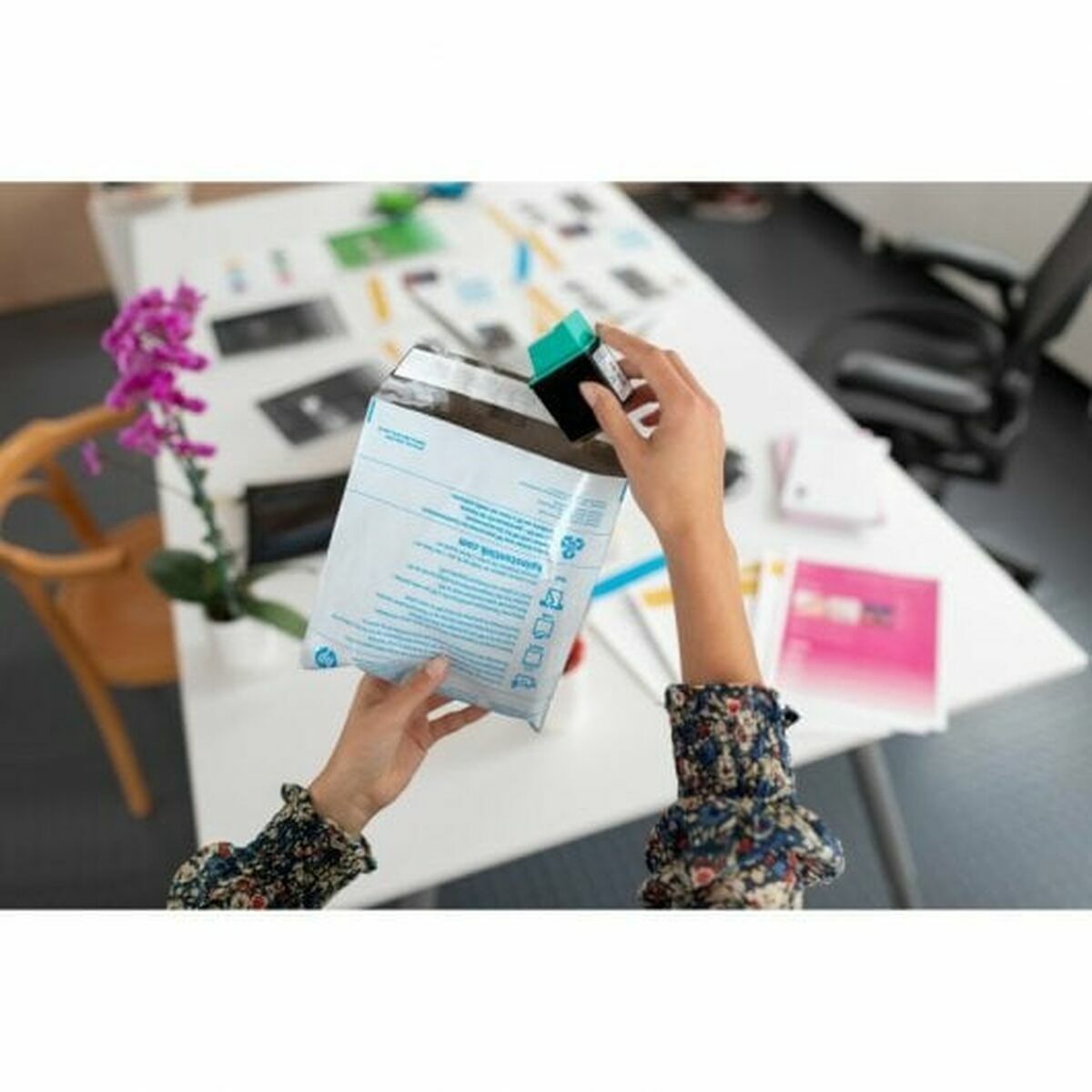 Tinteiro de Tinta Original HP 3JA27AE#301 Ciano (1 Unidade)