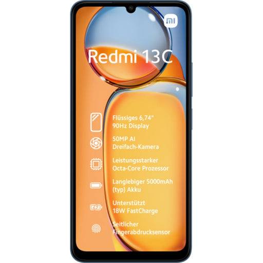 Smartphone Xiaomi Redmi 13C ARM Cortex-A55 MediaTek Helio G85 4 GB RAM 128 GB Azul Negro