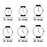 Relógio masculino Versace VE1D01019 Preto Prateado (Ø 24 mm)